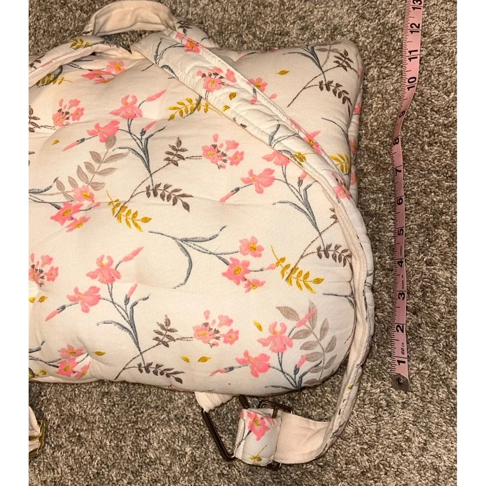 Bonpoint Liberty Floral Quilted Pillow Backpack Girls Pink Cotton Rare